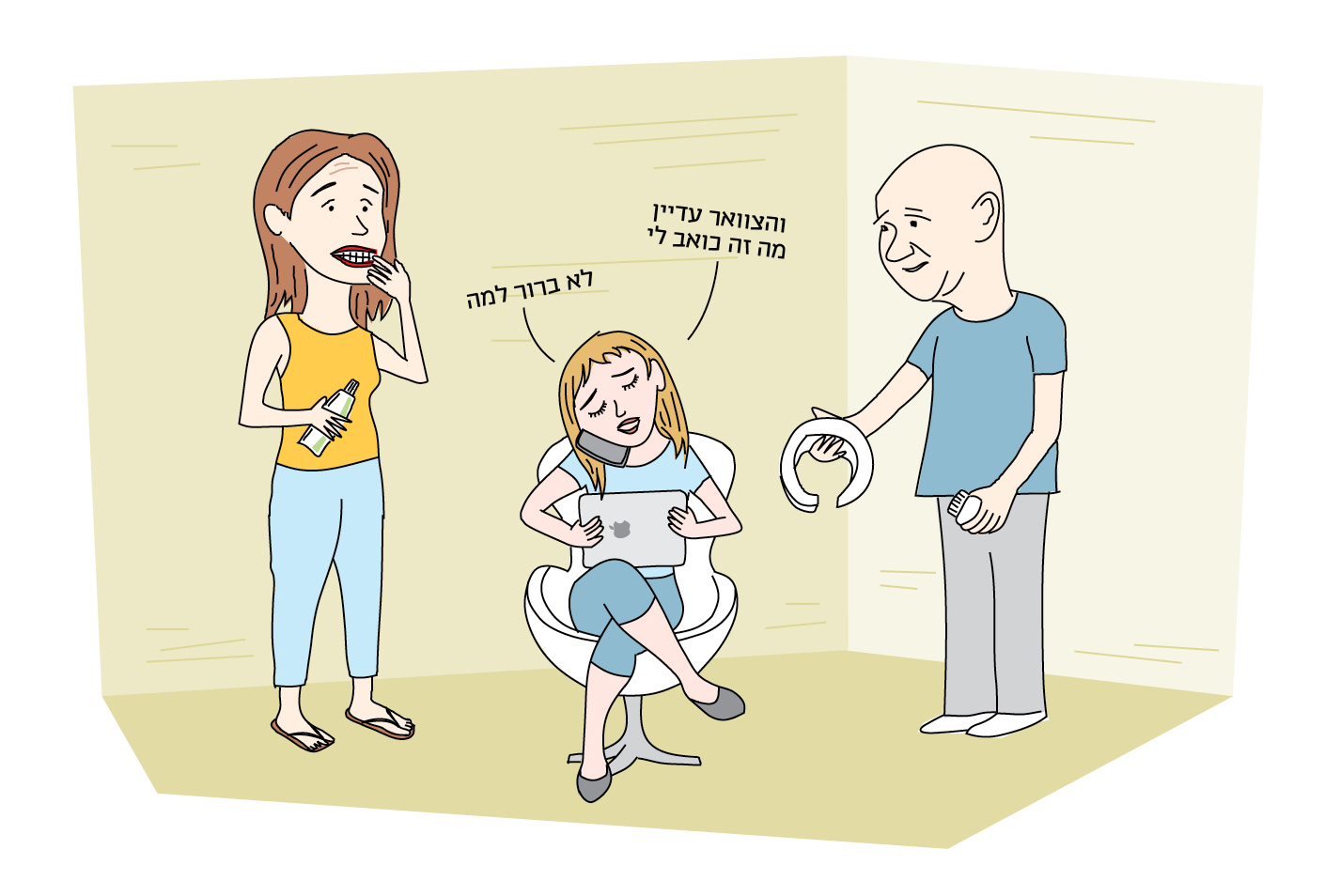 צוואר בקבוק- איור של טליק